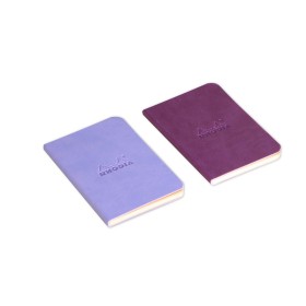 Rhodiarama 2 Minibooks souples VIOLET&IRIS 7x10,5cm 64p L pap. ivoire 90g