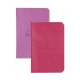 Rhodiarama 2 Minibooks souples LILAS&FRAMBOISE 7x10,5cm 64p L pap. ivoire 90g