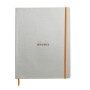 Rhodiarama cahier souple SILVER A4+ 160p ligné papier ivoire 90g