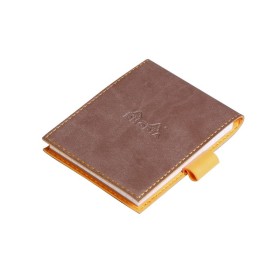 Rhodiarama porte-bloc CHOCOLAT avec porte-crayon +bloc N°11 Q.5x5