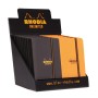 Rhodia Unlimited O&B 9x14cm 120p Q.5X5+C mcrprf. +élast. en présentoir de 20 pcs