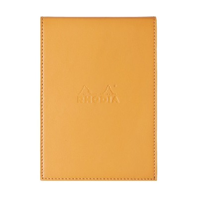 Rhodia ePURE porte-bloc ORANGE avec porte-crayon +bloc N°13 Q.5x5