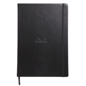 Webnotebook BLACK A4 192p ligné papier ivoire 90g fermeture élastique