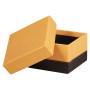 Rhodiarama set 5 boîtes gigognes simili cuir italien ORANGE 44x34x16cm