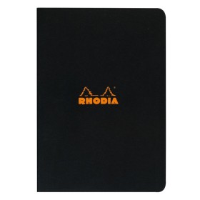 Cahier piqué BLACK Rhodia Classic 21x29,7cm 96p ligné non détachables 80g