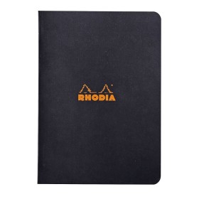 Cahier piqué BLACK Rhodia Classic 14,8x21cm 96p ligné non détachables 80g