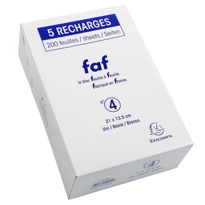 BTE 5 RECHARGES FAF 21/13,5 N°4 UNI