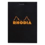 Bloc agrafé Rhodia BLACK N°12 8,5x12cm 80f Q.5x5 80g