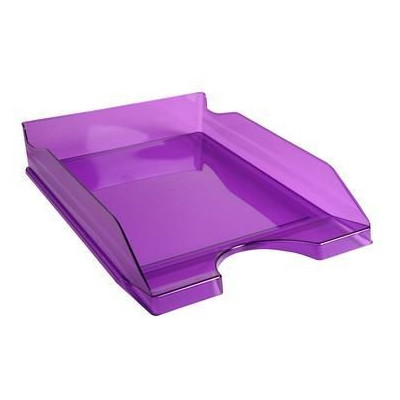 ECOTRAY Corbeille à courrier Linicolor violet transparent