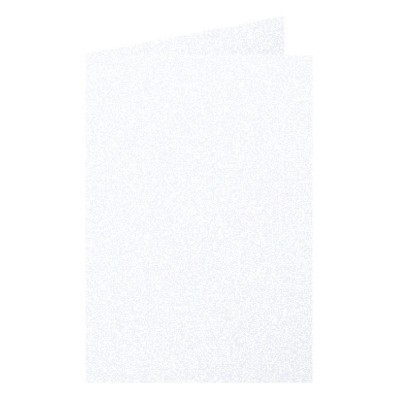 Paquet de 25 cartes pliée Pollen 110x155 blanc irisé