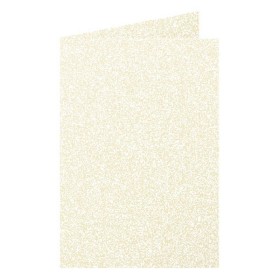 Paquet de 25 cartes pliée Pollen 110x155 ivoire irisé