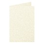 Paquet de 25 cartes pliée Pollen 110x155 ivoire irisé