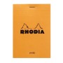 Bloc agrafé Rhodia ORANGE N°12 8,5x12cm 80f ligné 80g