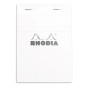 Bloc agrafé Rhodia WHITE N°13 10,5x14,8cm 80f Q.5x5 80g