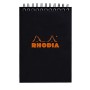 Bloc RI Rhodia Classic BLACK 10,5x14,8cm 80 f Q.5x5 microperf. 80g