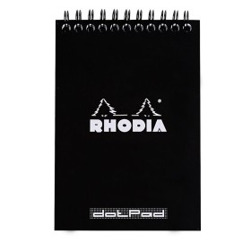 Bloc RI Rhodia Classic BLACK 10,5x14,8cm 80f dot microperf. 80g