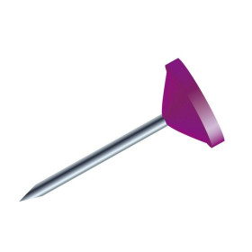 BTE 100 EPINGLES TETE PLATE 5MM VIOLET