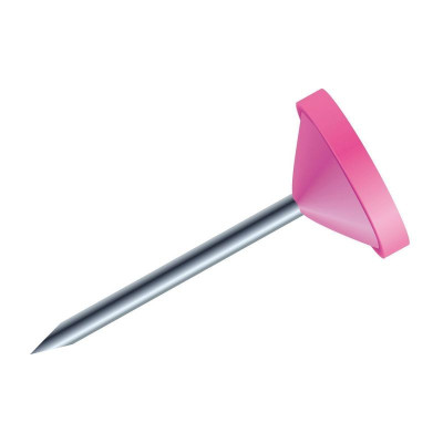 BTE 100 EPINGLES TETE PLATE 5MM ROSE