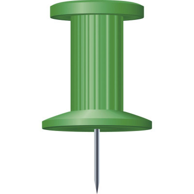BTE 25 EPINGLES PUSH-PINS 10MM VERT