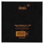 Bloc agrafé Rhodia BLACK Le Carré N°148 14.8x14.8cm 80f Q.5x5 80g