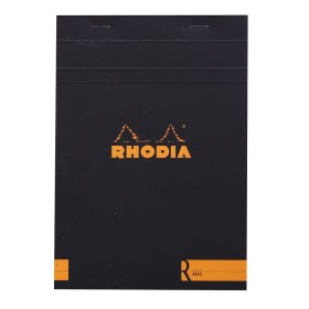 Bloc agrafé Rhodia le R BLACK N°16 14,8x21cm 70f uni 90g