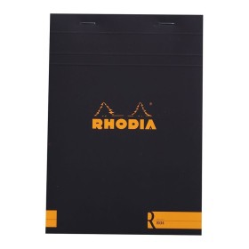 Bloc agrafé Rhodia le R BLACK N°16 14,8x21cm 70f ligné 90g