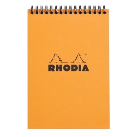 Bloc RI Rhodia Classic ORANGE 14,8x21cm 80 f Q.5x5 microperf. 80g