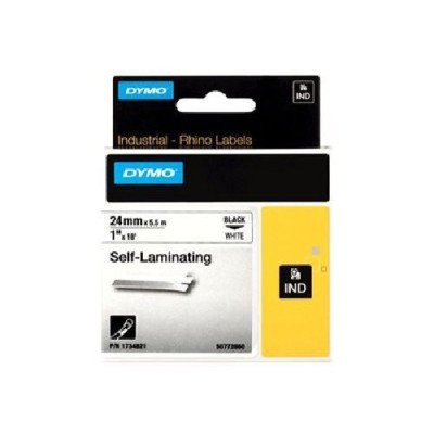 DYMO RhinoPRO Self Laminating - Étiquettes en vinyle auto-plastifiant - noir sur