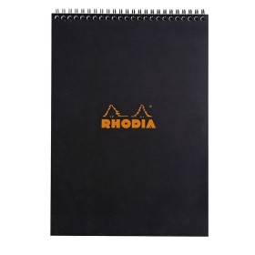 Bloc RI Rhodia Classic BLACK 21x29,7cm 80f ligné microperf. 80g
