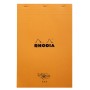 Bloc agrafé Rhodia ORANGE fax N°19 21x31,8cm 80f 80g