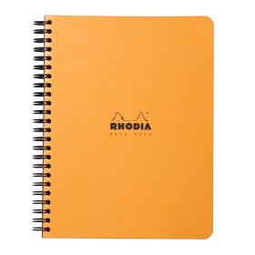 Notebook Rhodia Classic RI ORANGE 16x21cm 160p Q.5x5 détachables 80g