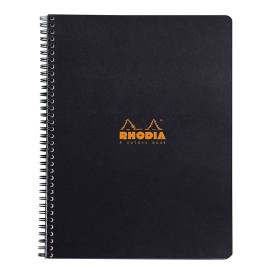 4colorsbook Rhodia Classic RI BLACK 22,5x29,7cm 160p L+MC détachables 80g