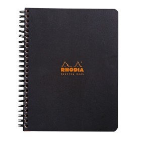 Meeting book Rhodia Classic RI BLACK 16x21cm 160p imprimées détachables 90g