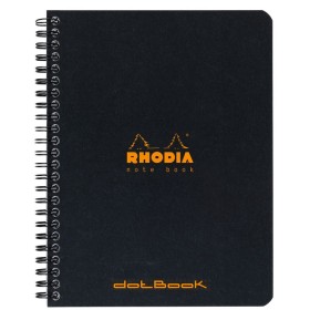 Notebook Rhodia Classic RI BLACK 16x21cm 160p dot détachables 80g