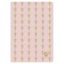 Neo Deco Collection Printemps-Été carnet piqûre textile 14,8x21cm 96p ligné Rose
