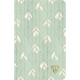 Neo Deco Collection Printemps-Été carnet piqûre textile 11x17cm 96p ligné Vert d