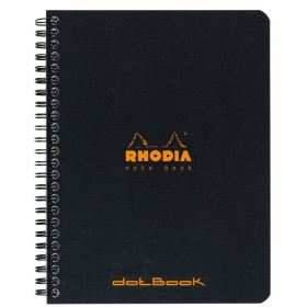 Notebook Rhodia Classic RI BLACK 16x21cm 160p ligné détachables 80g