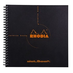 Reverse book Rhodia Classic RI BLACK 21x21cm 160p dot détachables 80g