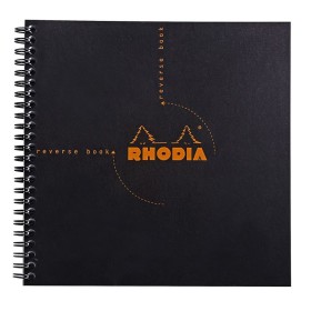 Reverse book Rhodia Classic RI BLACK 21x21cm 160p Q.5x5 détachables 80g