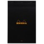 Bloc agrafé Rhodia BLACK N°19 21x31,8cm 80f ligné +marge 80g