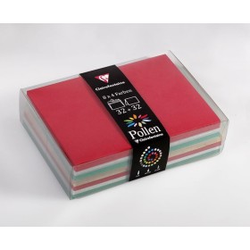 Coffret 32 enveloppes 114x162 + 32 cartes doubles 110x155 Noël (4 couleurs)