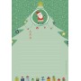 Set de correspondance Noël, 6 feuilles A5 90g + 6 enveloppes C6 + stickers (réac