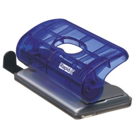 Mini-perforateur de bureau en plastique FC5 Rapid, Transparent Bleu