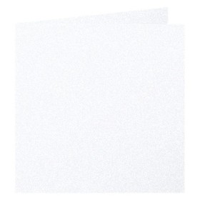 Paquet de 25 cartes pliée Pollen 160x160 blanc irisé