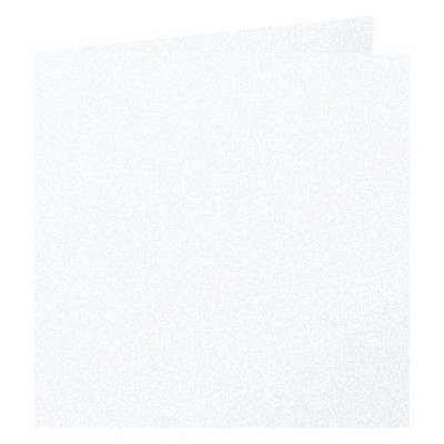 Paquet de 25 cartes pliée Pollen 160x160 blanc irisé