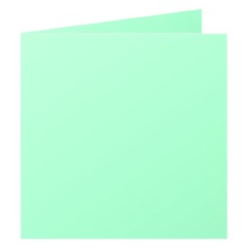 Paquet de 25 cartes pliée Pollen 135x135 vert jade 210g