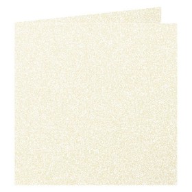 Paquet de 25 cartes pliée Pollen 160x160 ivoire irisé