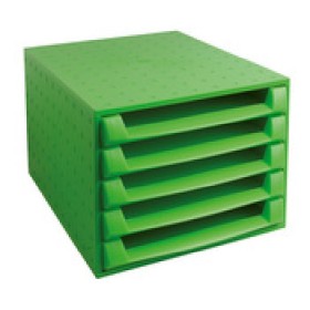 THE BOX 5 tiroirs ouv vert p./vert p. tr