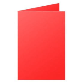 Paquet de 25 cartes pliée Pollen 110x155 rouge corail
