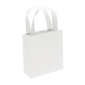 Premium Blanc, sac petit 12x4,5x13,5cm Rayures